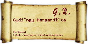 Gyöngy Margaréta névjegykártya